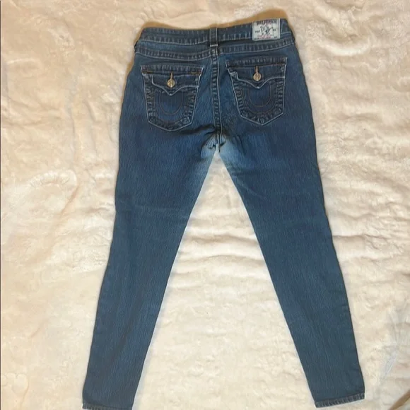 True Religion Women’s Blue Skinny Jeans Size 31x28 - Picture 5 of 14